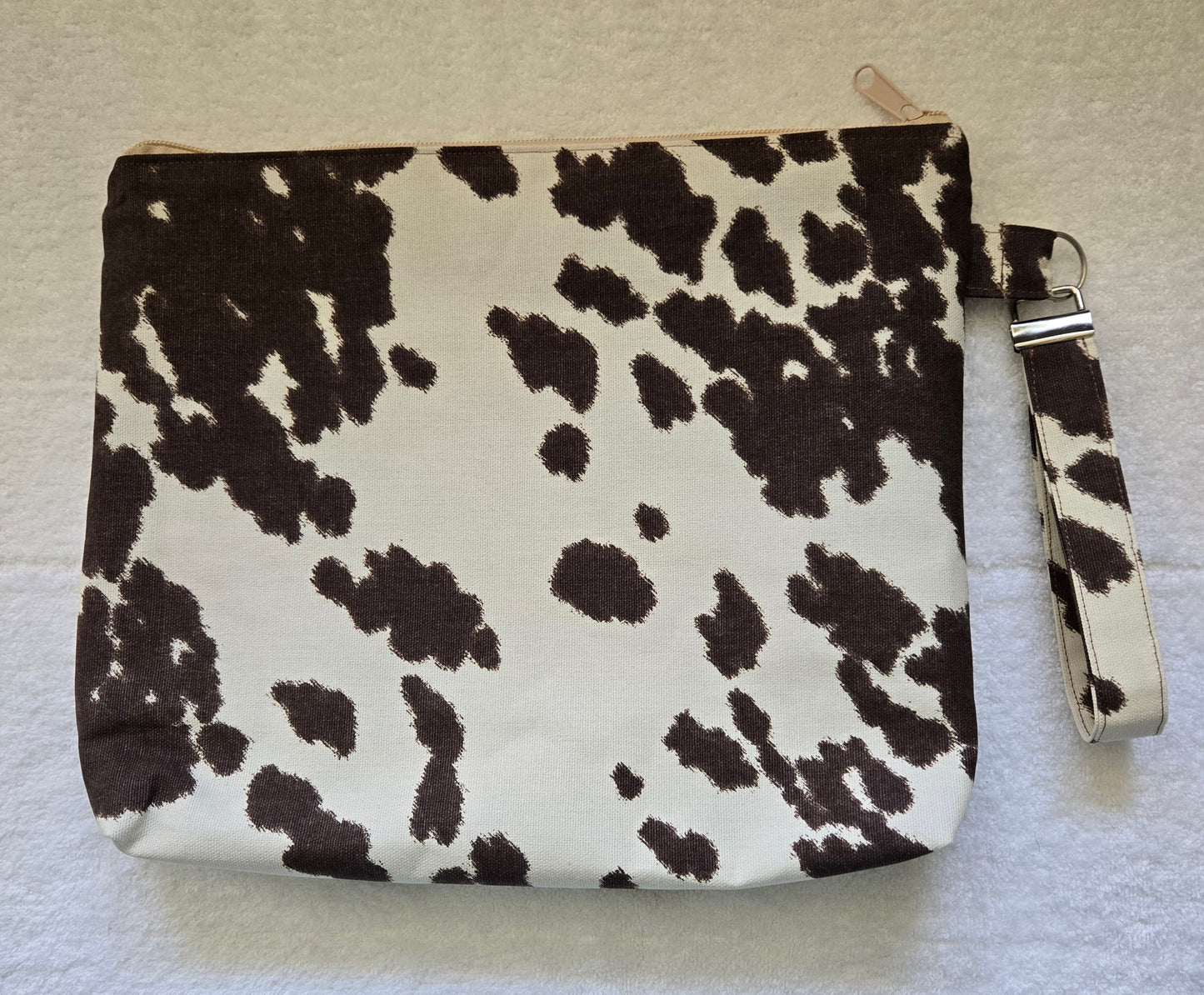Cow Print Clutch with Wristlet