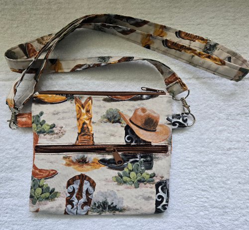 Cowgirl Crossbody Bag (with back Zipper Pocket)