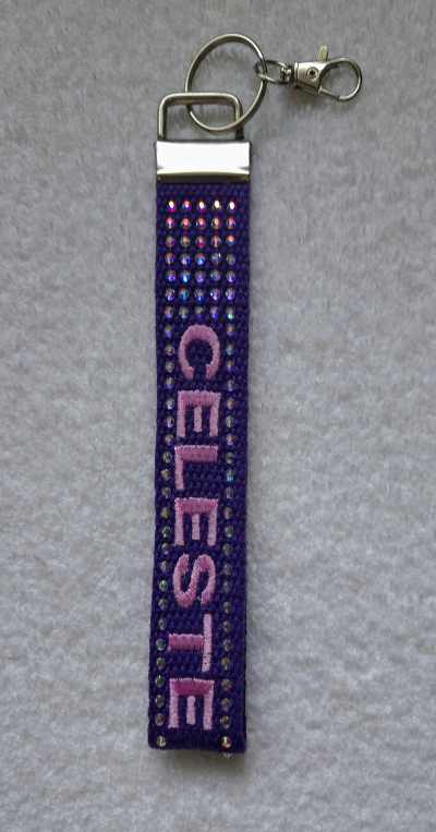 Bling Keychain Wristlets-Embroidered