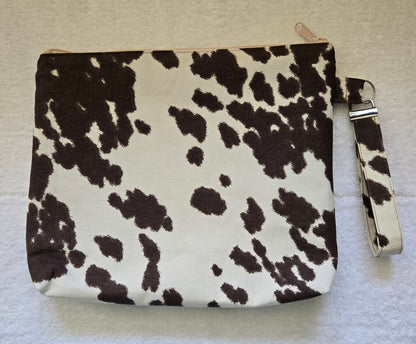 Cow Print Clutch with Wristlet