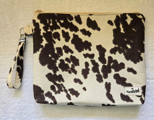Cow Print Clutch with Wristlet