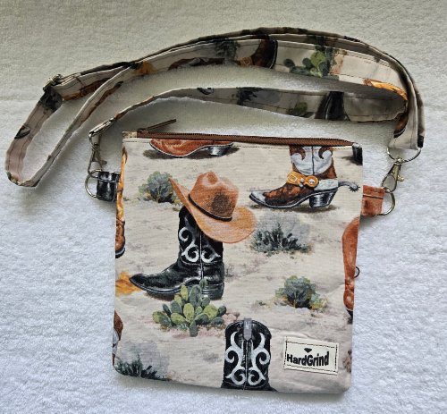 Cowgirl Crossbody Bag  (with back Zipper Pocket)