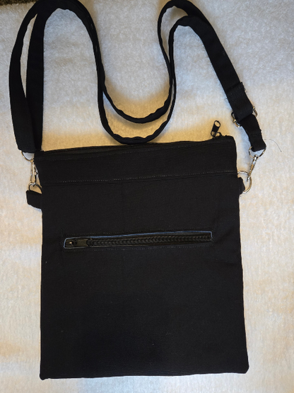 Denim Crossbody Bag (with back Zipper Pocket)