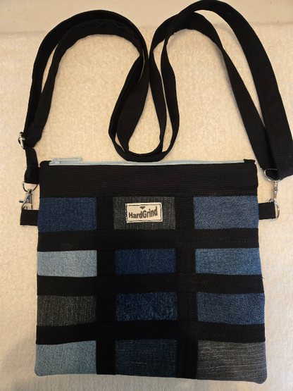 Denim Crossbody Bag (with back Zipper Pocket)