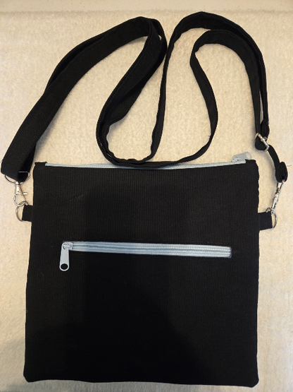 Denim Crossbody Bag (with back Zipper Pocket)