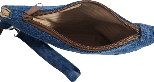 Denim Patch Wristlet