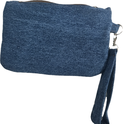 Denim Patch Wristlet