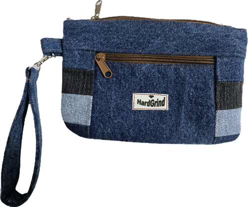 Denim Patch Wristlet