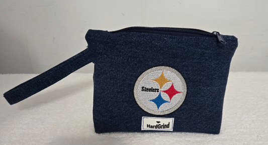 Denim Pouch with Wristet