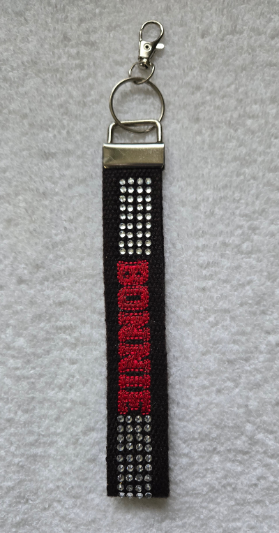 Bling Keychain Wristlets-Embroidered