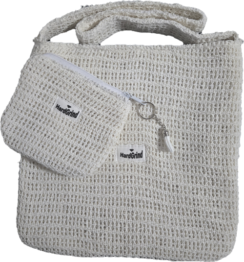 White Woven Handbag